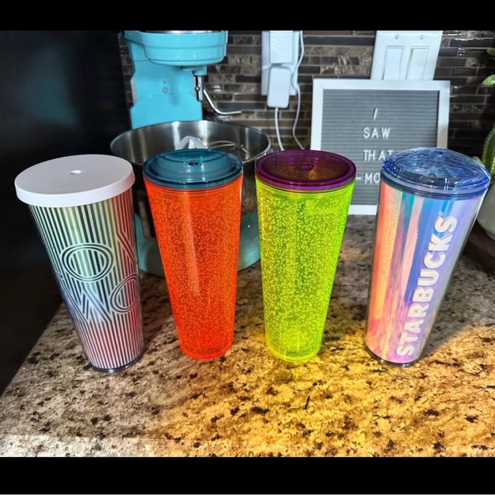 Starbucks Neon and Holographic Tumbler Collection
